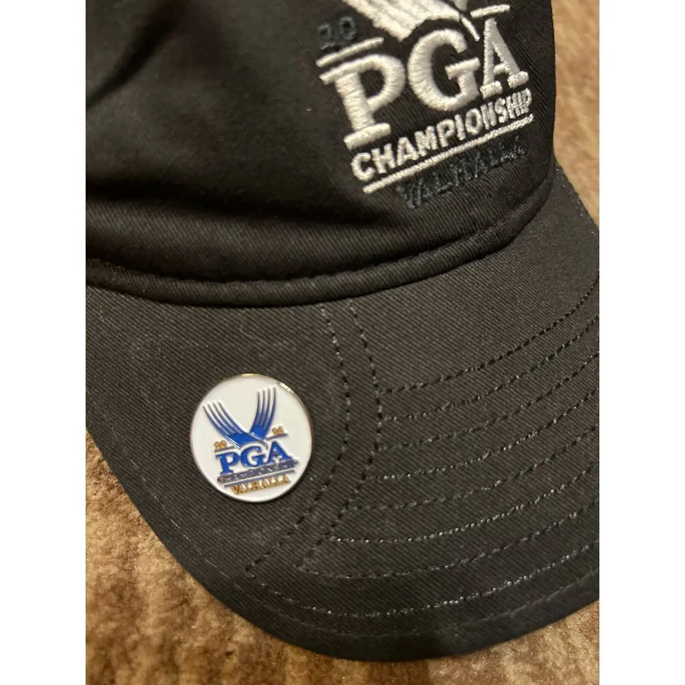 Vintage PGA Championship Hat Black 2014 Valhalla with Ball Marker New Era Buckle